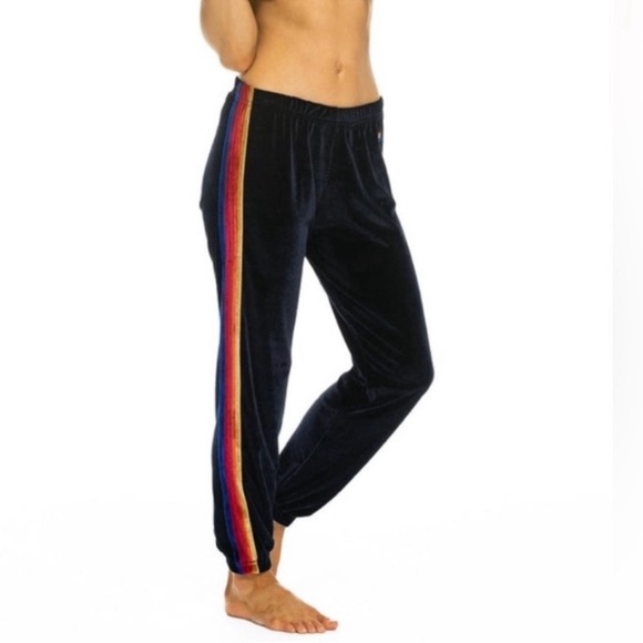 Aviator Nation Pants - Aviator National Velvet 5 strip Joggers XL